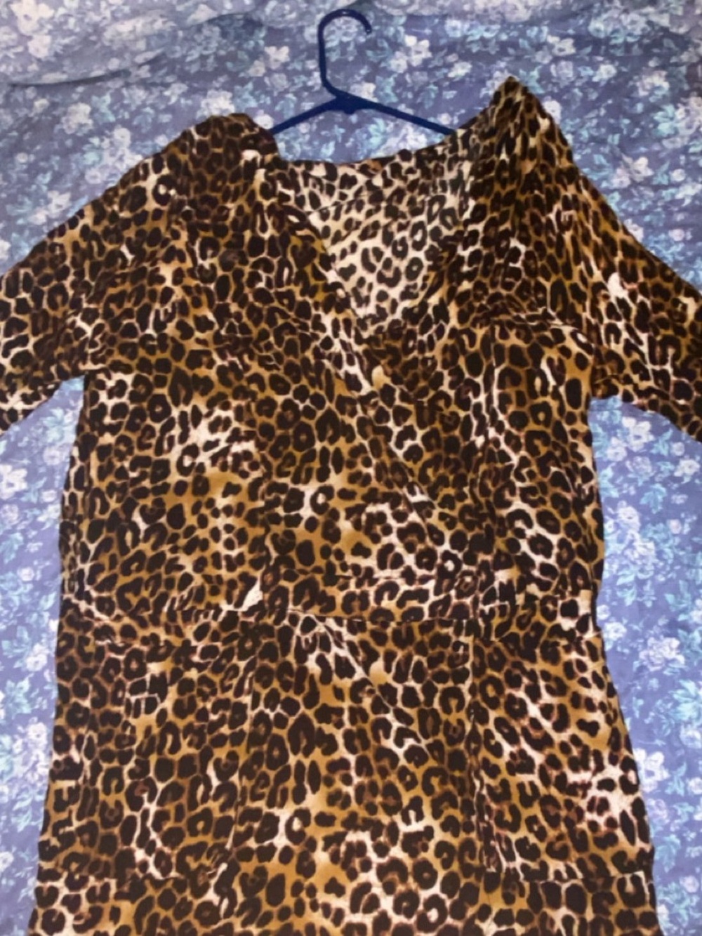 Leopard Print V-Neck Women’s Top - Brown